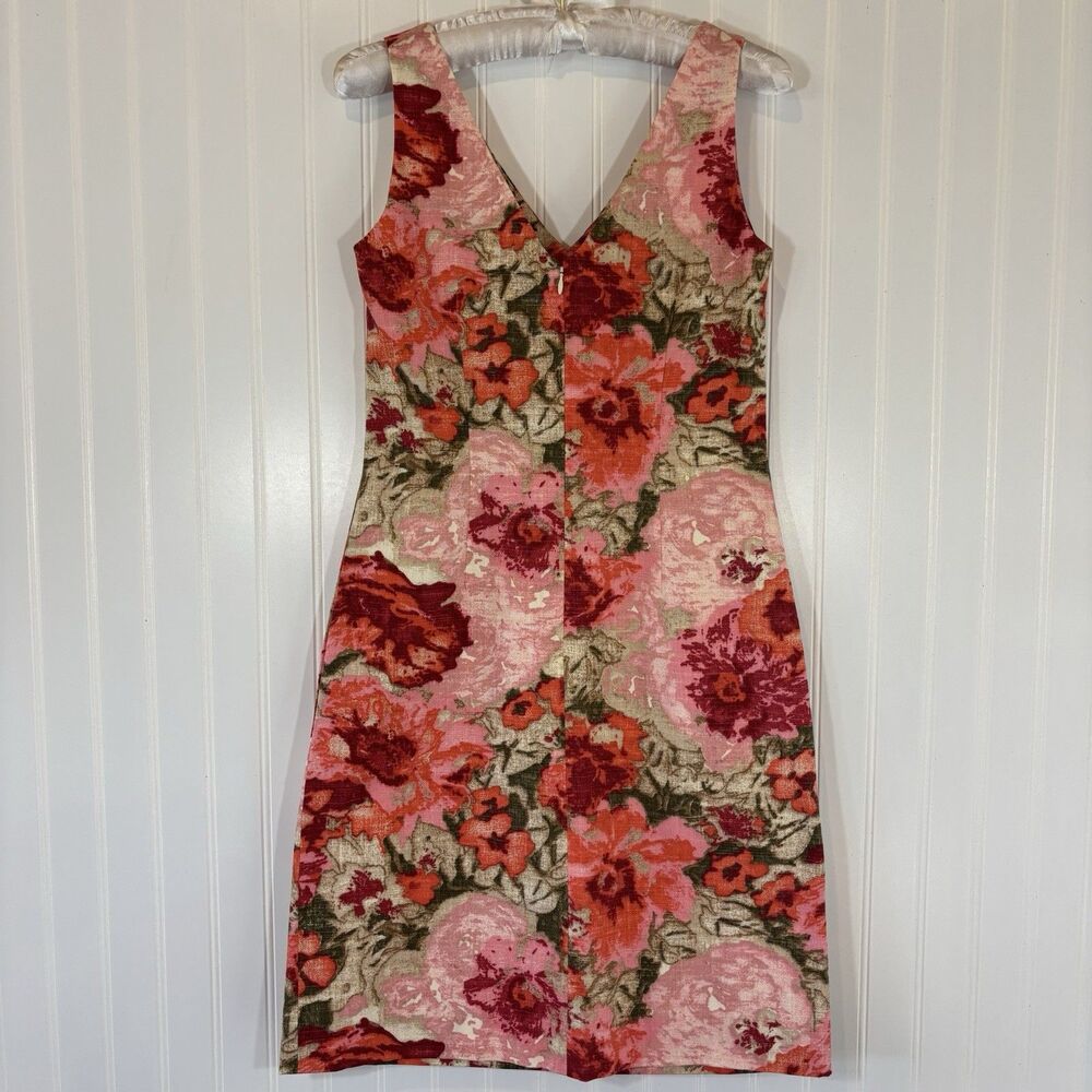 Floral Pink Womens Dress 2P Petite Feminine Romantic Bloomcore Spring Tapestry - Picture 5 of 16
